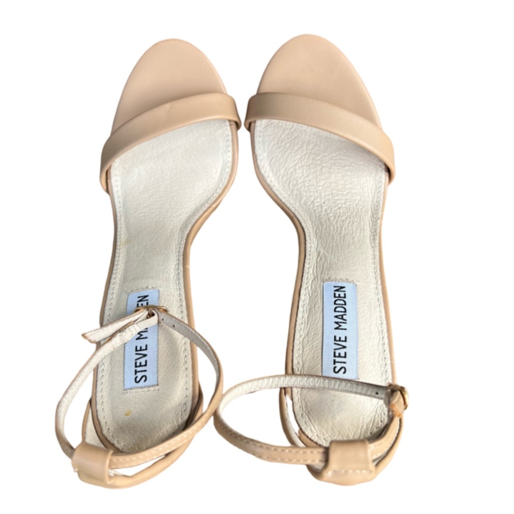 Steve Madden Shaye Ankle Strap Stiletto Nude Gem